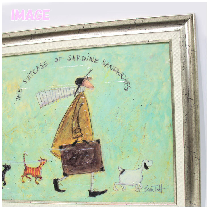 Sam Toft サムトフト アートフレーム いわしサンド スーツケース Ｍサイズ ST-10026 絵画 ギフト