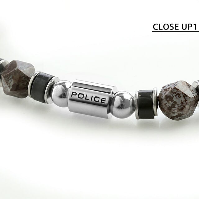 ポリス ブレスレット メンズ ブランド POLICE ロックコア ストーン GB0083601 ブラウン ブラック アクセサリー