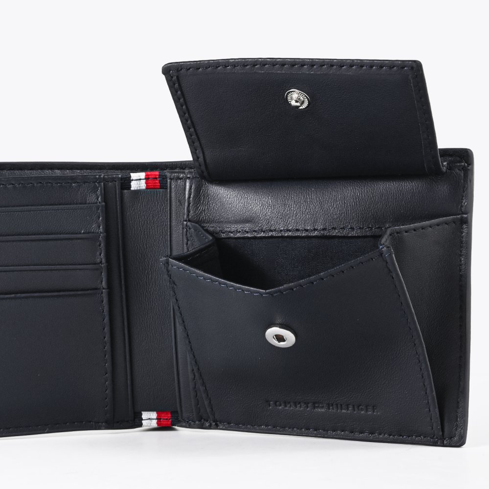 高品質ヨーロッパ輸入モデル トミーヒルフィガー 二つ折り財布 小銭入れ付き BUSINESS SAFIANO CC AND COIN メンズ レディース スペースブルー AM0AM14784 DW6 SPACE BLUE ウォレット 折財布 送別会 誕生日 結婚祝い 結婚式 彼氏 息子 夫 男性 名刺入れ 高級 母の日【スペシャルラッピング660円(別売り)】 即日発送 彼氏 財布 ホワイトデー