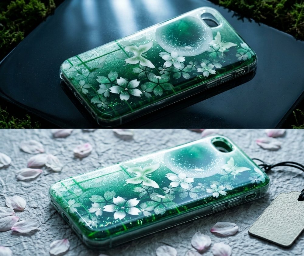 【全機種対応】スマホケース『雨』名入れ 送料無料 和柄 和風 桜 職人 伝統工芸 ハンドメイド ハードケース 手帳型 iPhone 17 Xperia AQUOS Android 各機種対応