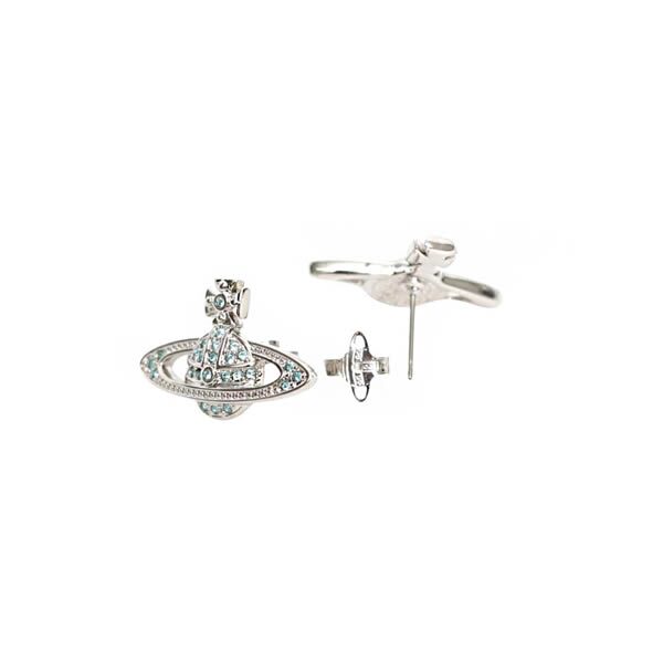 ヴィヴィアンウエストウッド ピアス Vivienne Westwood MINI BAS RELIEF 62020033-02p763 シルバー アクア