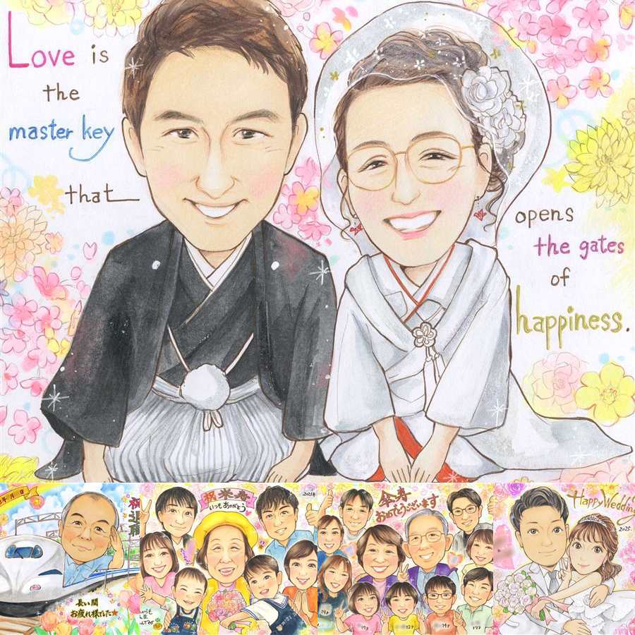 結婚記念日のプレゼントに、心のこもった贈り物をお探しなら。 結婚式 似顔絵 ギフト プレゼント 贈り物 名入れ 手描き 結婚記念日 お祝い ウェルカムボード 記念 挙式 友達 カップル 友人 同僚 家族 名入れ 下書き確認 修正無料 似てる 親孝行 かわいい サプライズ 宝物 結婚式 一生もの ウェディング メモリアル ウェディングギフト 節目 白寿祝い イラスト ハロウィン ホワイトデー 二次会