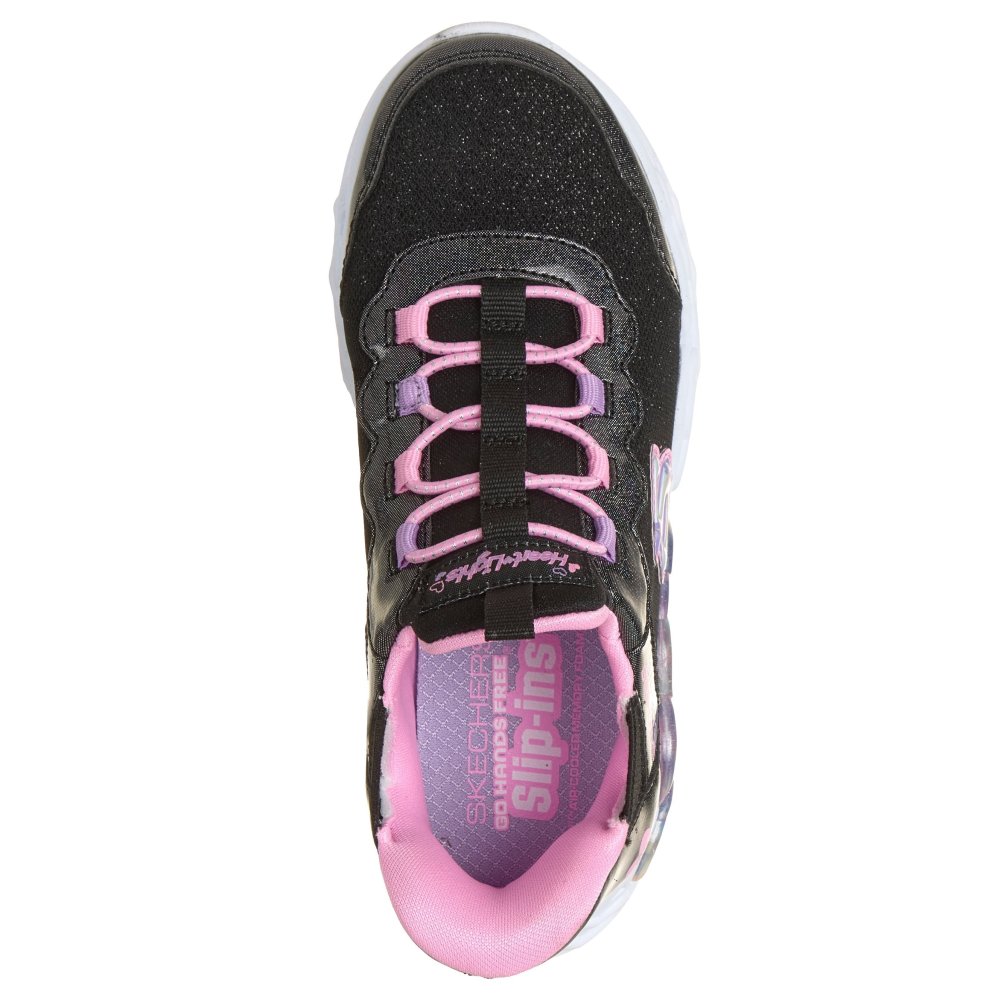 スケッチャーズ 光る靴 女の子 スリップインズ キッズ スニーカー スリッポン SKECHERS Slip-ins インフィニット ハート ライツ スパークル ハート ノーマル幅 303735L