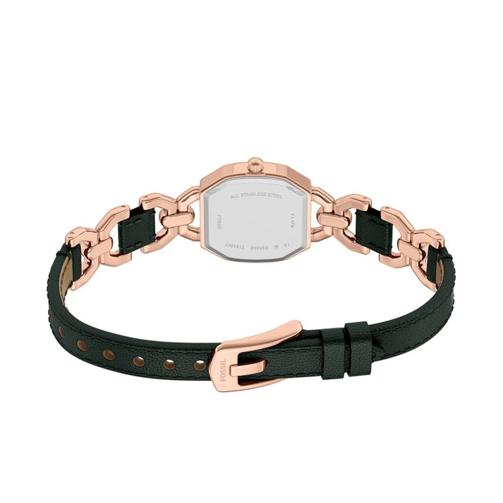 フォッシル FOSSIL 腕時計 レディース HARLOW アナログ グリーンレザー＆ローズゴールドトーン ステンレススチールウォッチ ES5498【2026 新作】
