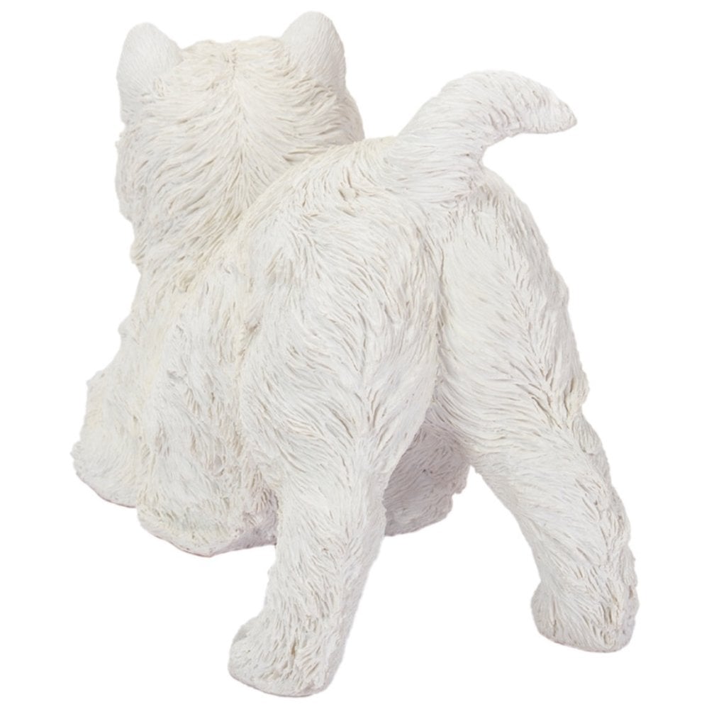 置物 woobia ウービア 犬 ウェスティ ウエストハイランドホワイトテリア 小 幅26cm 伏せ 白い犬 リアル 本物そっくり イギリス生まれ 職人手彩色 縁起物 戌年 玄関 インテリア 新築祝い 引っ越し祝い 開店祝い 出産祝い 誕生日 お祝い ギフト プレゼント 犬好き