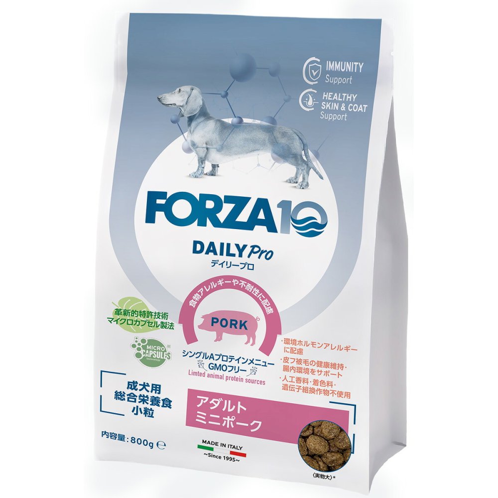 フォルツァ10 FORZA10 ドッグフード デイリープロ アダルトミニ ポーク 800g