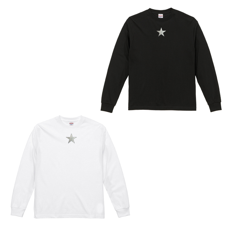 Tシャツ 星 GTO 6.2オンス プレミアム ロングスリーブ Tシャツ ブラック ホワイト 2年連続入賞のデザイン メンズ レディース 普段着に オリジナルデザイン 特攻服 オラオラ系 暴走族 暴走天使 卒業式 ヤンキー チョイ悪 おしゃれ