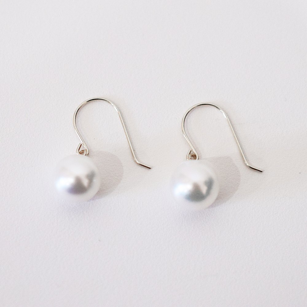 ［pearl431］ 7.5mm - 8mm 揺れる ピアス あこや真珠 シンプル 天草 フォーマル ホワイトピンク 熊本