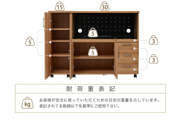 食器棚 キッチン収納 キッチンカウンター キッチンボード 120 幅 コンセント付き レンジ台 カウンター 引き出し 付き キャスター付き 新生活