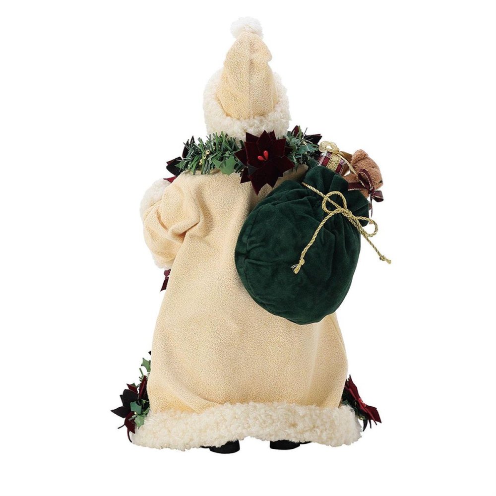 Old World Poinsettia Santa 26.7cm | サンタ サンタクロース 人形 置物 フィギュア クリスマス ホリデー Possible Dreams 正規輸入品