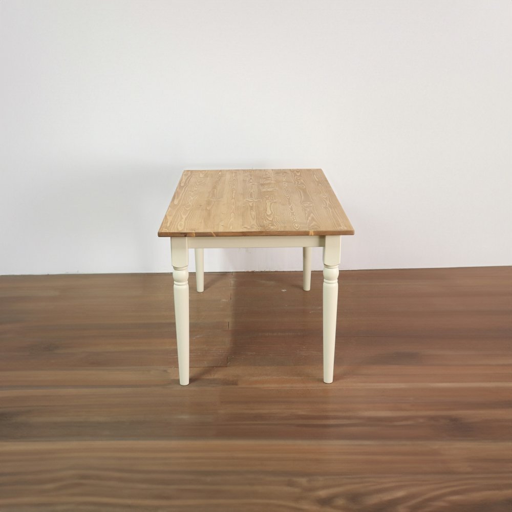 ダイニングテーブル ラベンダー 無垢材 パイン材 天然木 80×80cm・135×80cm W80xD80xH72cm / W135xD80xH72cm 食卓テーブル 木製 食卓机 リビング ダイニング ホワイト おしゃれ 新生活