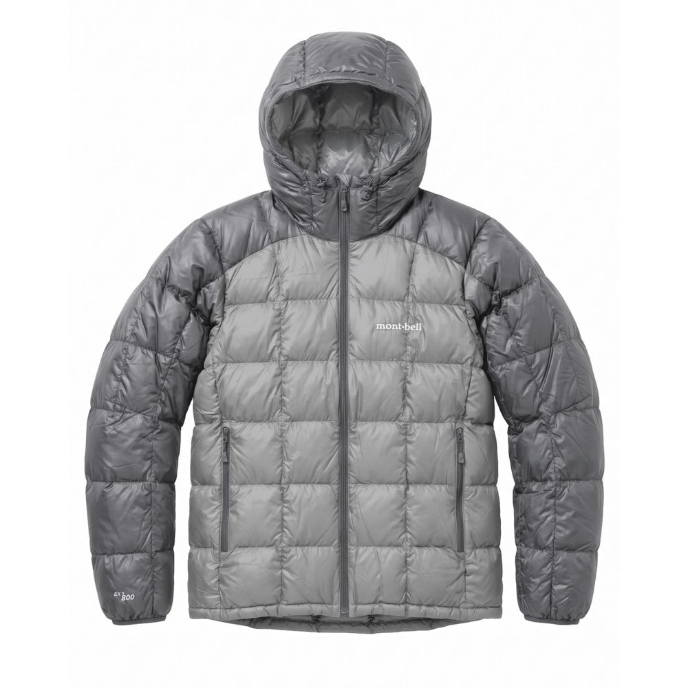 【2色×4サイズ】モンベル スペリオダウン パーカ Men's #1101659 ダウンジャケット メンズ 800FP EXダウン 軽量 239g フード付き インナーダウン ミドルレイヤー 防寒 保温 コンパクト 収納 登山 トレッキング キャンプ 旅行 ブラック グレー S M L XL 秋冬用