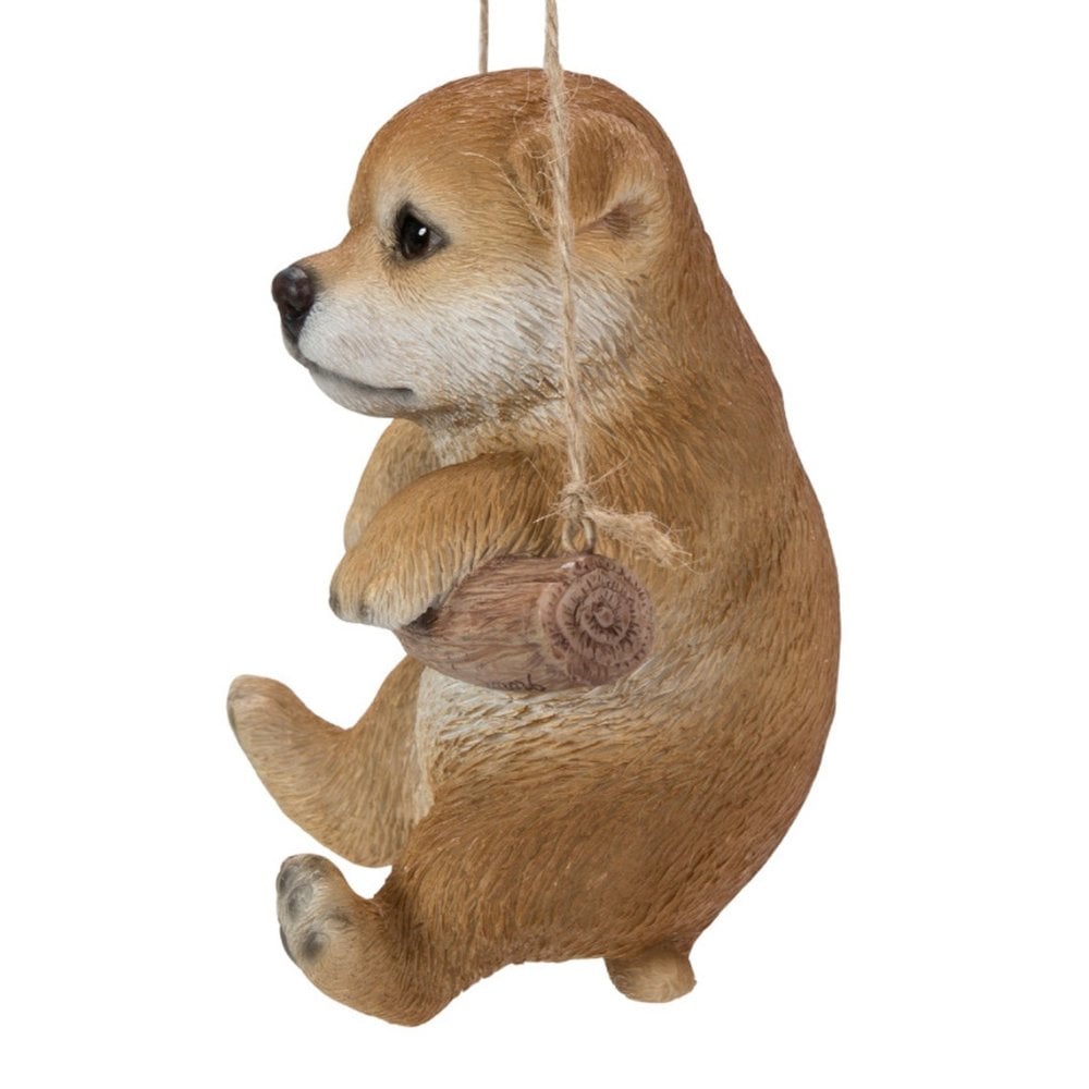 置物 woobia ウービア 日本犬 秋田犬 ぶら下がり 高さ14cm オーナメント 子犬 リアル 本物そっくり イギリス生まれ 職人手彩色 縁起物 戌年 玄関 インテリア 新築祝い 引っ越し祝い 開店祝い 出産祝い 誕生日 お祝い ギフト プレゼント 犬好き 秋田犬好き