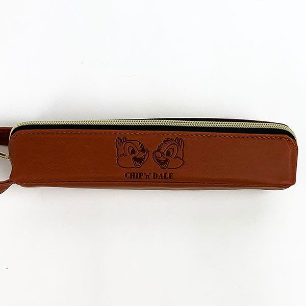ディズニー チップとデール ヒラクトレーポーチスリム ポー 茶色 グッズ  (MCOR)
