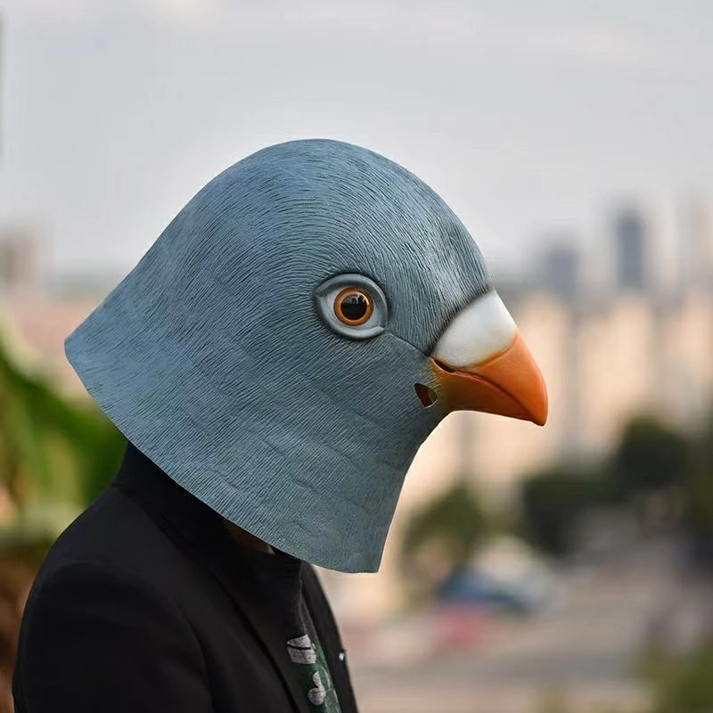 ハト マスク 鳩 ハロウィン 仮装 コスプレ 鳥マスク ハトマスク ヘッドマスク 被り物 鳥 動物 アニマル リアル おもしろ 大人用 フリーサイズ 男女兼用 コスチューム 仮面 変装 パーティー イベント 撮影 小道具