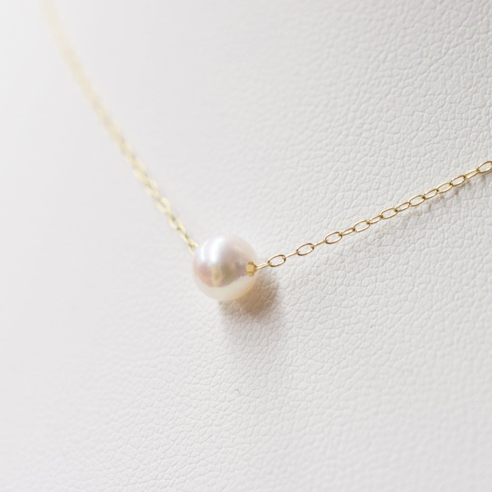 ［pearl323］ 5.5mm - 6mm 1粒 ネックレス ホワイトピンク あこや真珠