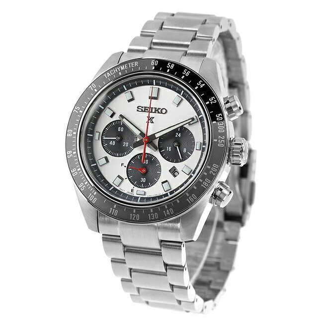 セイコー プロスペックス スピードタイマー ソーラー 腕時計 ブランド メンズ クロノグラフ SEIKO PROSPEX HBJ001P アナログ シルバーホワイト