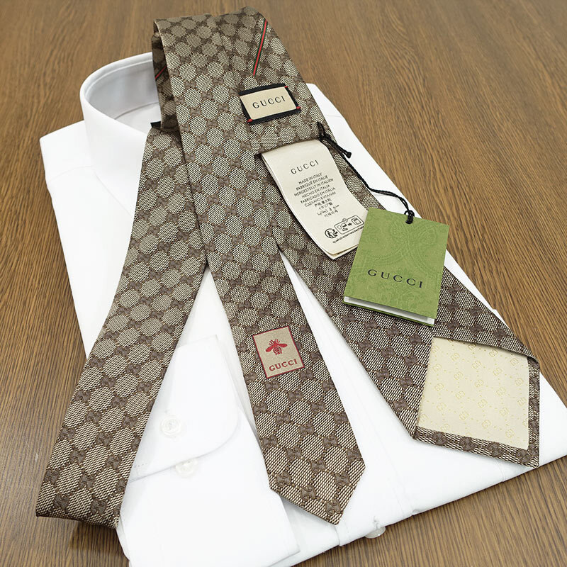 グッチ ネクタイ GUCCI ベージュ GG柄 (8cm) AREND 456522-9700 A36 【グッチネクタイ・ブランドネクタイ・ネクタイブランド・ブランドギフト・プレゼント・バースデー】【20代・30代・40代・50代・おしゃれ・セール】
