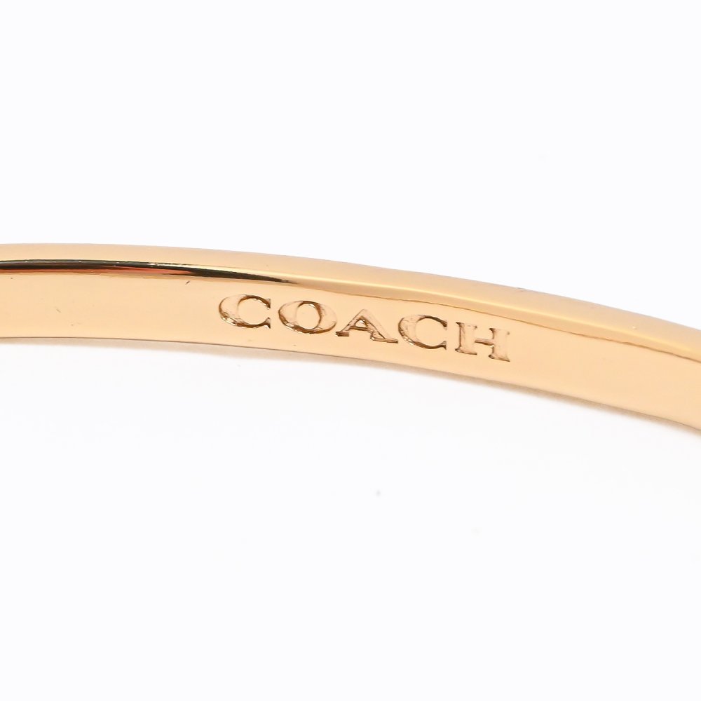 コーチ COACH バングル ブレスレット ブランドロゴ クリスタル セット ペア 2連 レディース オフホワイト ゴールド 463839GLD100 ジュエリー アクセサリー バレンタイン 送別会 誕生日 結婚祝い 結婚式 高級 父の日 母の日【スペシャルラッピング660円(別売り)】 即日発送 ファッション小物 ビジネス小物 ホワイトデー