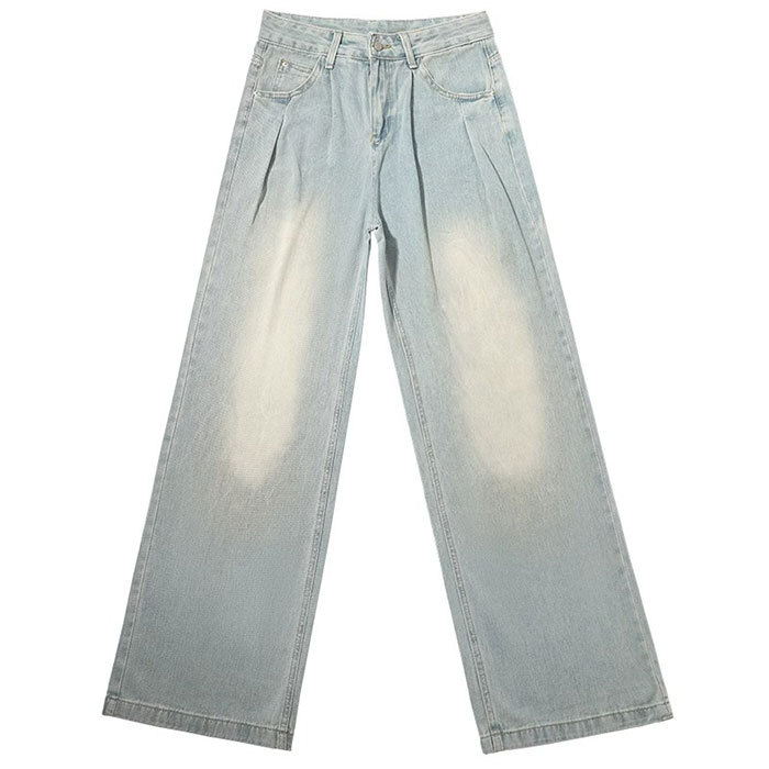 ワイドデニムパンツ レディース 通販 レディースジーンズ ハイウエストデニム ジーパン ワイドパンツ 美脚シルエット ゆったり ダボ感 ビッグシルエット カジュアル タックイン 体型カバー レトロ風 ベルトループ付 ルーズフィット レディースファッション
