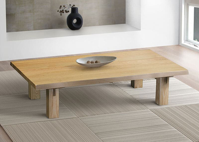 センターテーブル 150 テーブル 木製 天然木 木目 ローテーブル 和モダン 和家具 食卓テーブル リビングテーブル 収納付き 収納 無垢材 デザイン 日本 タモ チェア別売り 新生活