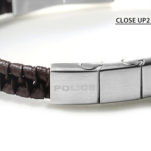 ポリス ブレスレット メンズ ブランド POLICE CONTORTO GB0081705 ブラウン シルバー アクセサリー