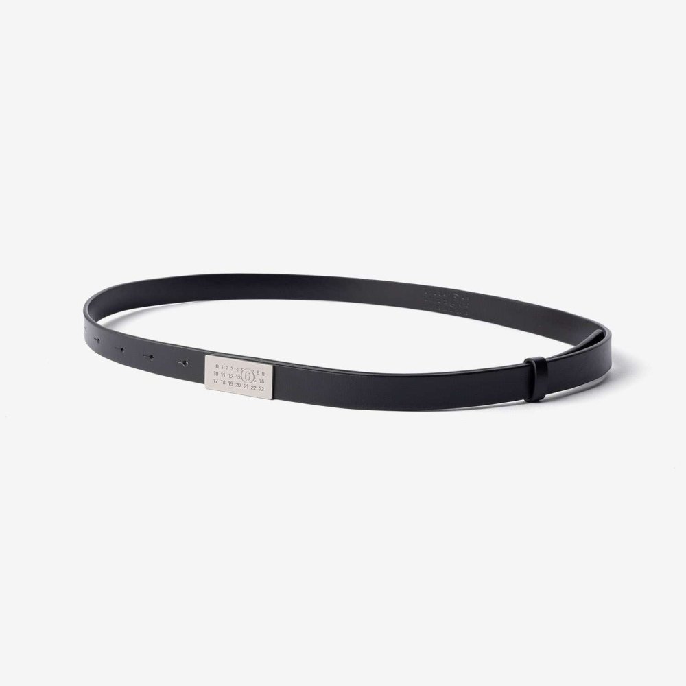 エムエム6 MM6 NUMERIC BELT MINI ミニ ニューメリック カーフスキン ベルト SA5TP0011 P9441 レディース ファッション小物 ブラック
