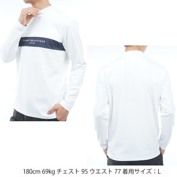 トミーヒルフィガー ゴルフ メンズ ベア天 長袖モックシャツ TOMMY HILFIGER THMA664 2026年秋冬モデル お誕生日祝い お祝い 記念品 お父さん 父の日 彼氏 男性 30代 40代 50代 60代  還暦祝い 敬老の日 人気プレゼント プレゼント