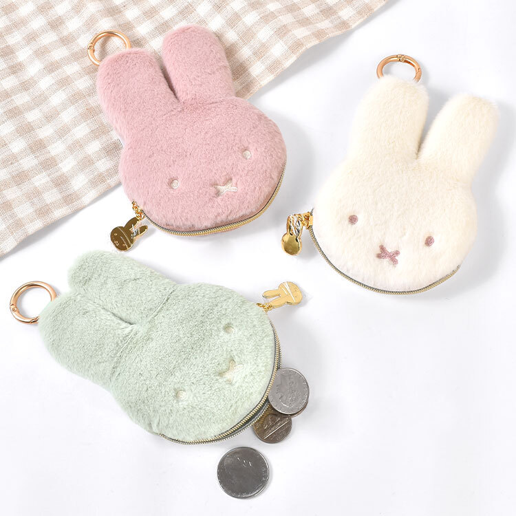コインケース ミッフィー miffy カラビナ付き 小物入れ ミニ ポーチ 小銭入れ コイン入れ イヤホンポーチ お薬ポーチ マルチケース 小さめ かわいい おしゃれ ピンク アイボリー グリーン バッグチャーム 持ち歩き 女の子 大人 キャラクター グッズ 誕生日 ギフト プレゼント