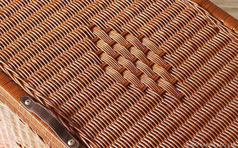 アジアン家具 収納ケース 収納ボックス バスケット ランドリー フタ付き キャスター ナチュラル おしゃれ かご 小物入れ ブラウン 籐 ラタン 隙間収納 新生活