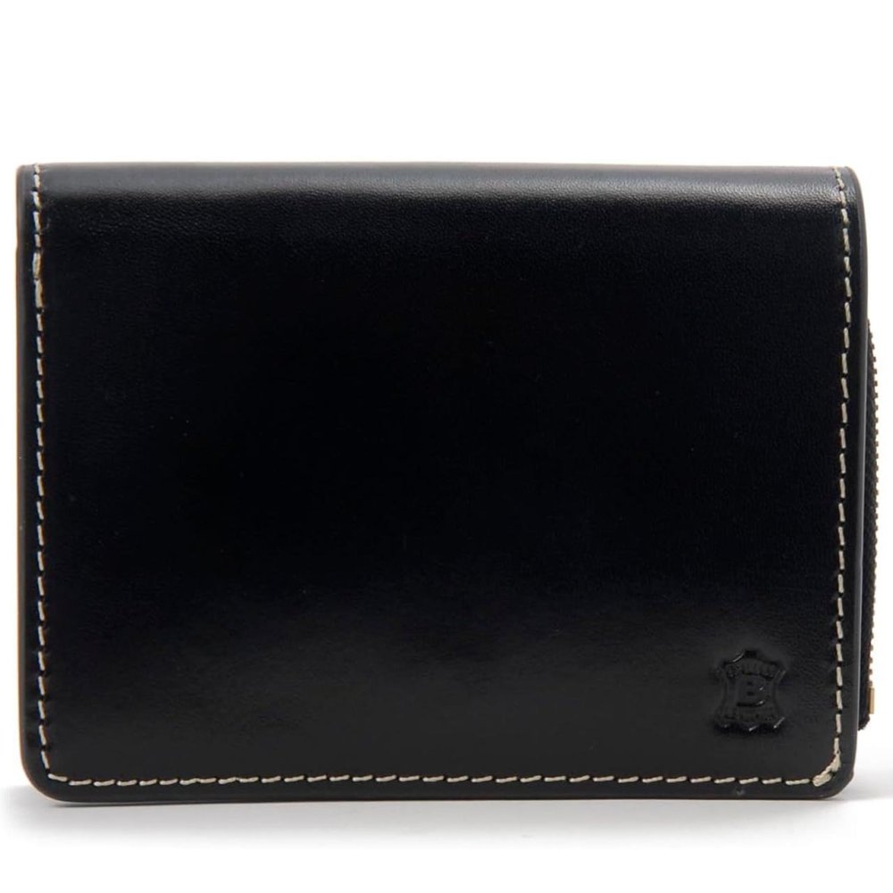 ベリーズヨーク　BELLIES YORK　コンパクト財布　二つ折り財布　BYTM1916BK　ブラック　黒色　ベジタブルタンニン　イタリアンレザー　牛革　”エイジングを楽しむ革小物”