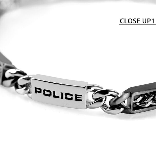 ポリス ブレスレット メンズ ブランド POLICE グレインライン GB0085101 ガンメタル シルバー アクセサリー