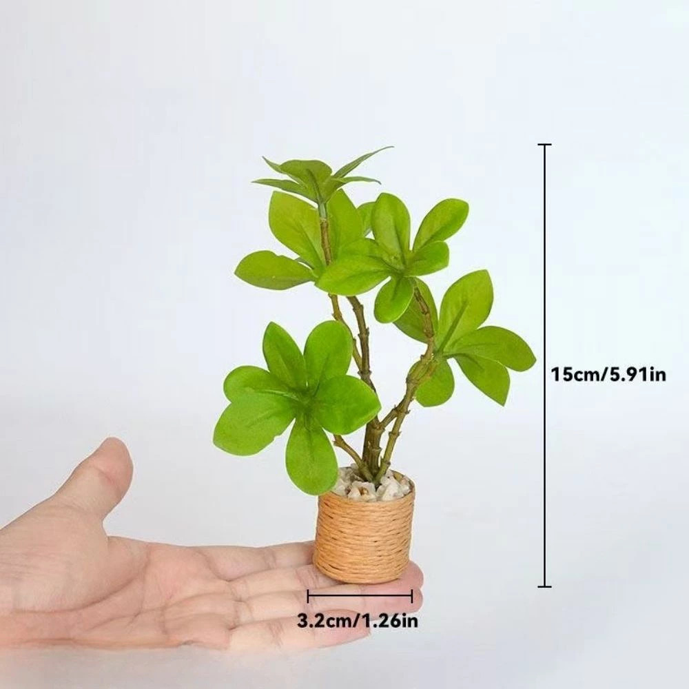 ミニチュア 観葉植物 選べる2点セット フェイクグリーン 鉢植え ドールハウス ジオラマ ミニチュア雑貨 インテリア 撮影小物 デスク 飾り ハンドメイド