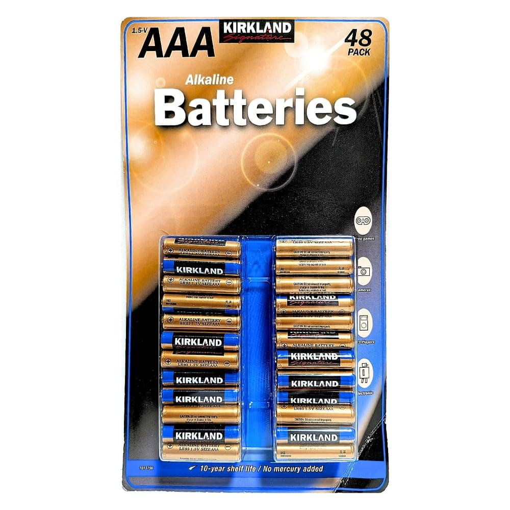 カークランドシグネチャー アルカリ　単4乾電池　48本セット（10年保存・水銀0使用）#176073　製造元: デュラセル (Duracell)