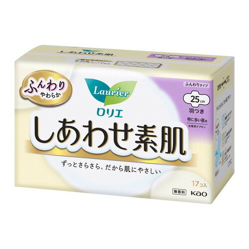 花王 ロリエ しあわせ素肌 特に多い昼用羽つき 17個