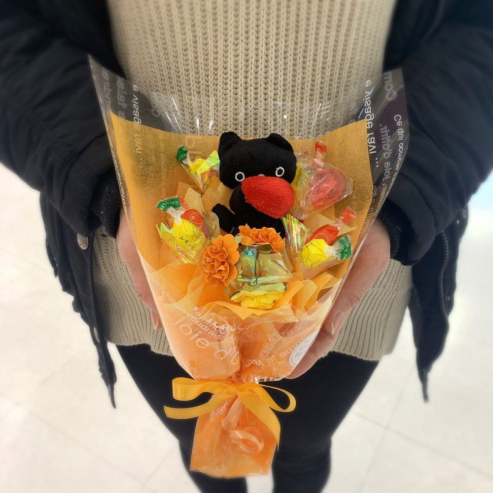 キャンディー フラワー ミニミニ ブーケ ギフト オレンジ むらさき ピンク 赤 水色 青 黄緑 黄色 花 造花 卒業 卒園 誕生日 プレゼント ギフト 女性 母 祖母 女友達 退職祝い 結婚記念日 母の日 お祝い 発表会 子供 遊戯会 贈り物 送料無料