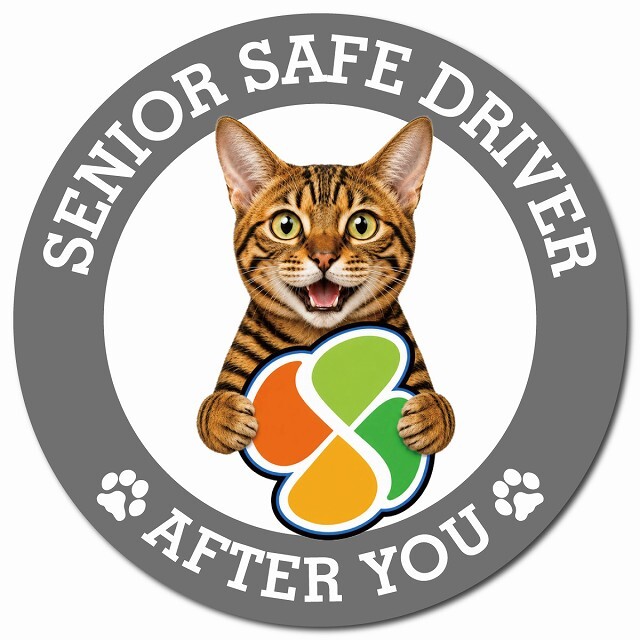 カーサイン 高齢者マーク SENIOR SAFE DRIVER トイガー マグネット 強力 直径13cm 肉球 日本製 車 ステッカー