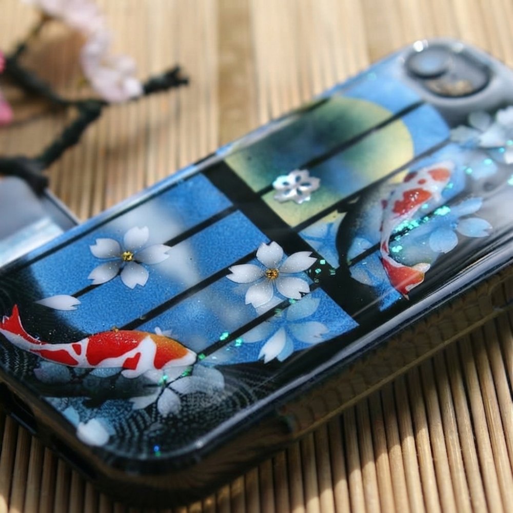 【全機種対応】スマホケース『奈』名入れ 送料無料 和柄 和風 桜 職人 伝統工芸 ハンドメイド ハードケース 手帳型 iPhone 17 Xperia AQUOS Android 各機種対応