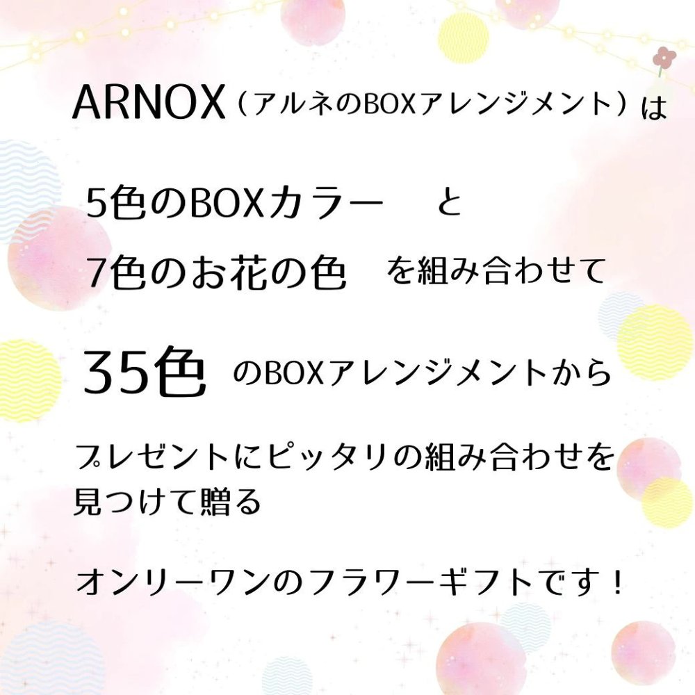 【ＡＲＮＯＸ】ＢＯＸフラワー　送料無料 即日発送 御祝いに生花のBOXフラワー 生花 敬老の日 フラワー ギフト 誕生日 結婚祝い お見舞 送別 新築祝い フラワーケーキ BOXフラワー BOXアレンジ ウエディング 御祝い 卒業 入学 出産 お供え 敬老の日 お中元 お歳暮
