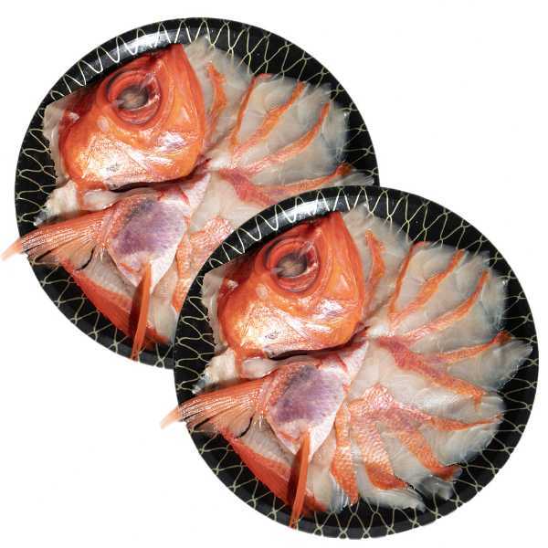金目鯛 しゃぶしゃぶ 2皿セット 銚子産 手釣り きんめだい スライス 刺身用 高級 海鮮 ギフト お取り寄せ グルメ お祝い 贈り物 魚介類 国産 鍋セット お歳暮 お中元 冷凍