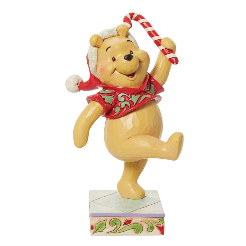 プーさん クリスマス キャンディケイン 14cm くまのプーさん クリスマス | ディズニー トラディションズ ジムショア グッズ フィギュア 人形 置物 彫刻 Jim Shore 正規輸入品