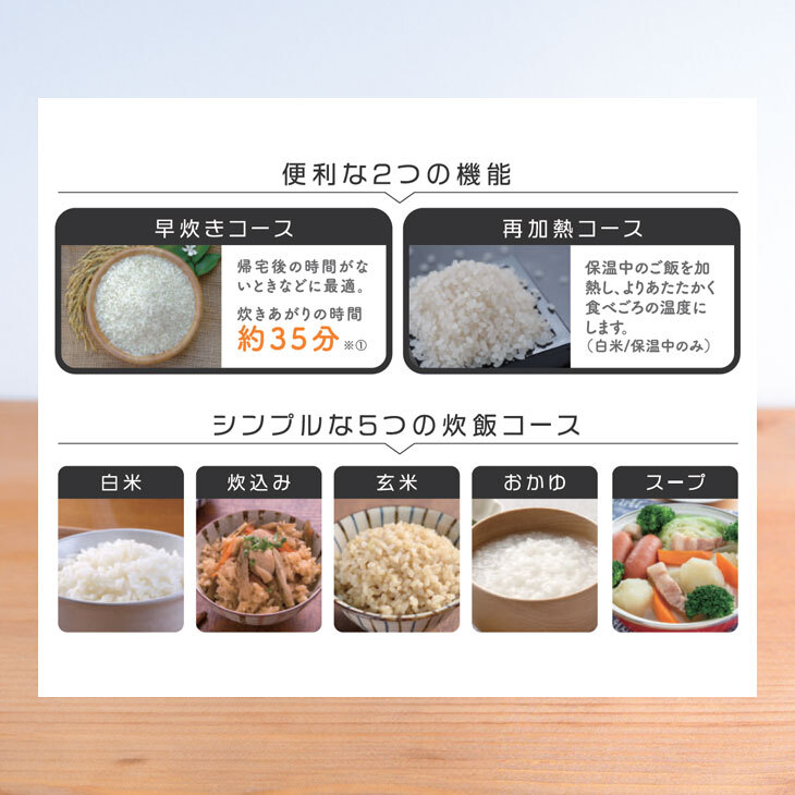 簡単炊飯器コンパクトライスクッカー HK-CRC03WH　送料無料