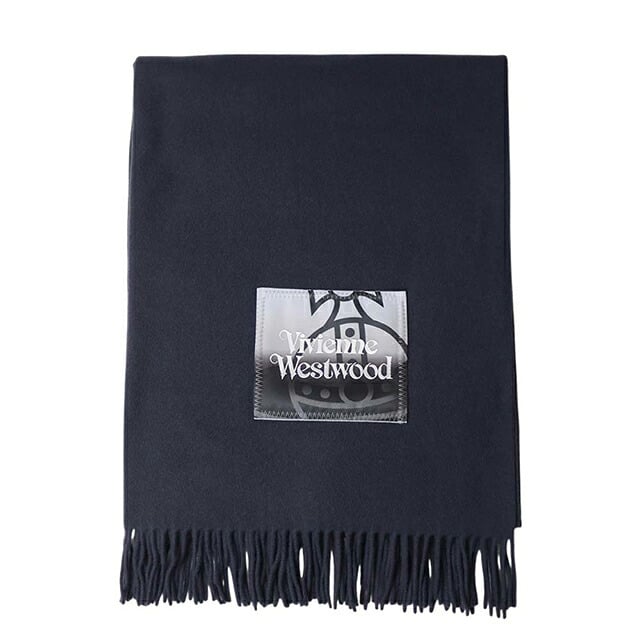 ヴィヴィアンウエストウッド VIVIENNE WESTWOOD NURIA STOLE マフラー 8103013J-W010X-K410-NAVYBLUE ユニセックスネイビーブルー マフラー