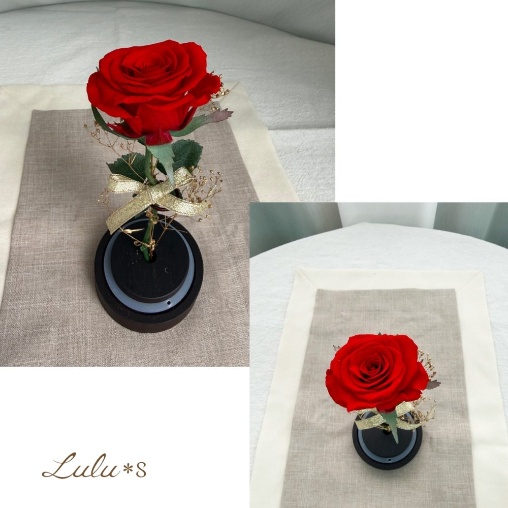 プリザーブドフラワー バラ 薔薇 ローズ 一輪 アクリルドーム ガラスドーム風 プレゼント ギフト 誕生日 記念日 プロポーズ 告白 結婚祝い 還暦 母の日 敬老の日 ホワイトデー クリスマス 彼女 妻 女性 サプライズ 贈り物 退職祝い お祝い 花 赤 かすみ草 アーティフィシャルフラワー 専用ボックス ケース付き インテリア 卓上 枯れない花 ブリザードフラワー ウエディング おしゃれ