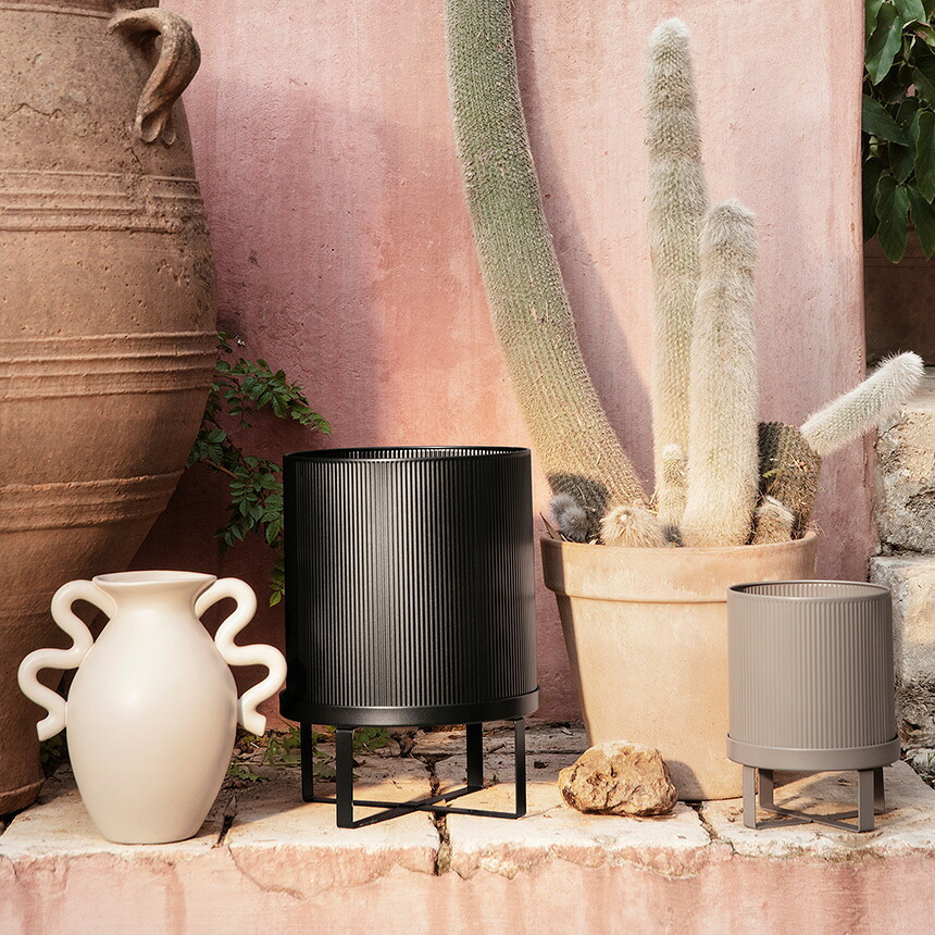 ferm LIVING ファームリビング Bau Pot バウポット S プランター 北欧おしゃれ 鉢 鉢カバー 底穴あり 室内 室外 プランターカバー プランタースタンド 台 ガーデニング雑貨 ガーデン雑貨