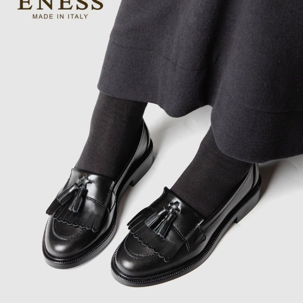 【正規品】 エネス ENESS KILT TASSEL LOAFERS キルト タッセル ST-4820 ローファー レザー レディース シューズ