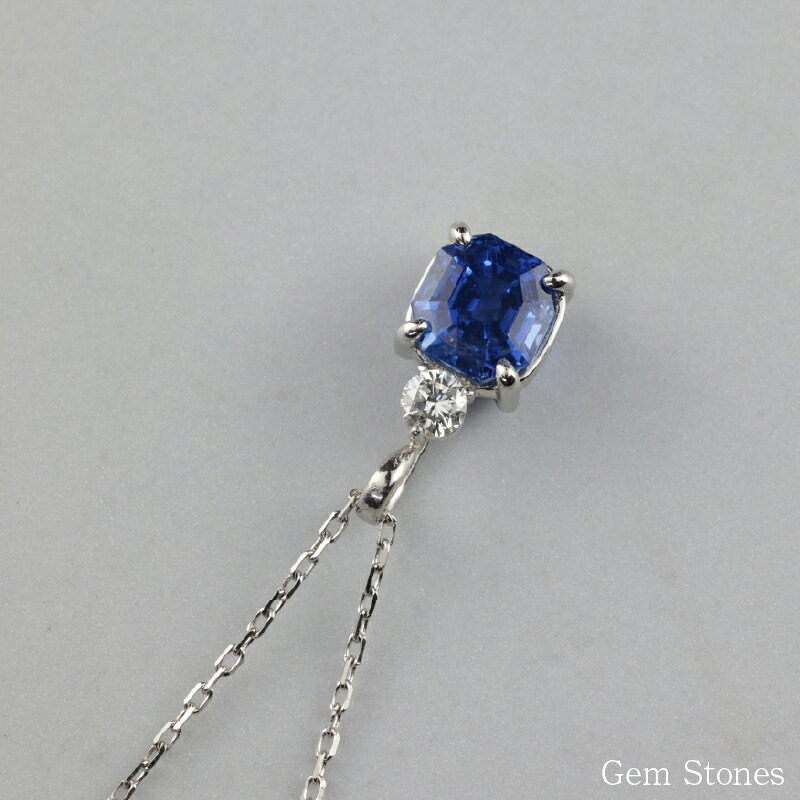  ブルーサファイア 　０．８８ct 　ダイヤモンド　ネックレス 　ペンダント プラチナネックレス Pt900　ネックレス レディース 一粒ネックレス  誕生石 シンプル Drops
