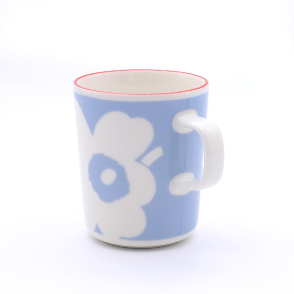 マリメッコ ユフラ ウニッコ マグカップ 250ml ホワイト/ライトブルー/オレンジレッド marimekko UNIKKO JUHLA マグ 食器 ギフト 耐熱 電子レンジ対応 結婚祝い プレゼント 贈り物