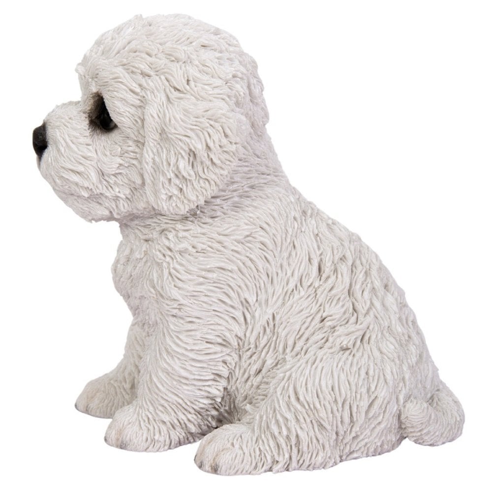 置物 woobia ウービア 犬 ビション お座りビションフリーゼ 白 幅18.5cm ふわふわ 白い犬 リアル 本物そっくり イギリス生まれ 職人手彩色 縁起物 戌年 玄関 インテリア 新築祝い 引っ越し祝い 開店祝い 出産祝い 誕生日 お祝い ギフト プレゼント 犬好き ビションフリーゼ好き