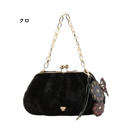 アナスイ ANNASUI ハンドバッグ コティ 2way 口金 ファー  レディース ブランド 正規品 新品 ギフト プレゼント 人気 おすすめ 誕生日 記念日 クリスマス 送料無料  ラッピング無料ans522386